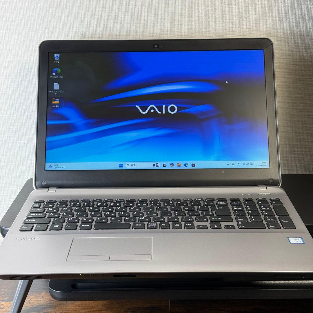 ☆シルバー☆VAIO 大画面15.5型ワイド Office2024付 DVD