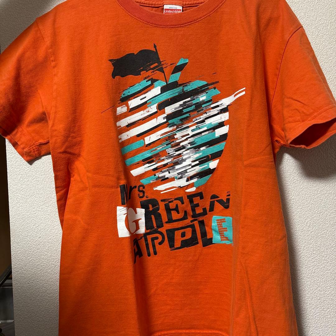 Mrs. GREEN APPLE Slip Apple T-shirt オレンジ-純正取寄