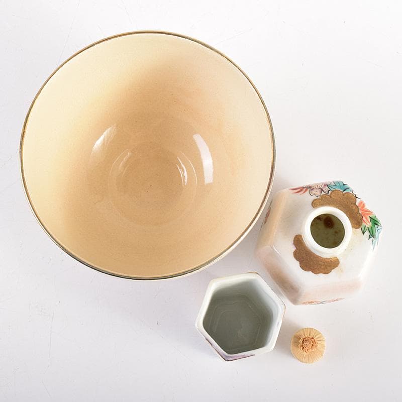 茶道具 面朱茶箱 京焼 山川巖作 茶碗 独楽棗など 九点