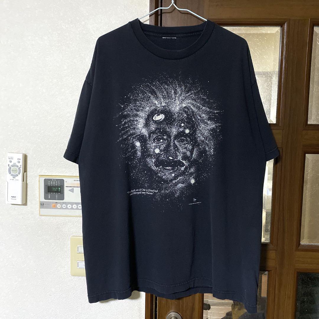 90s アインシュタイン Tシャツ ビンテージ 偉人 アート XL スーベニア