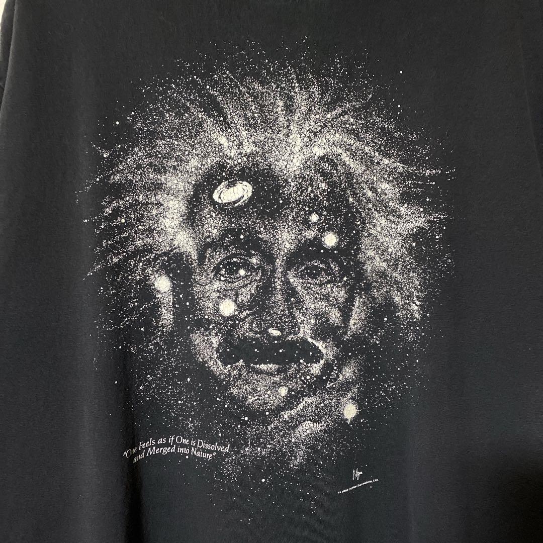90s アインシュタイン Tシャツ ビンテージ 偉人 アート XL スーベニア