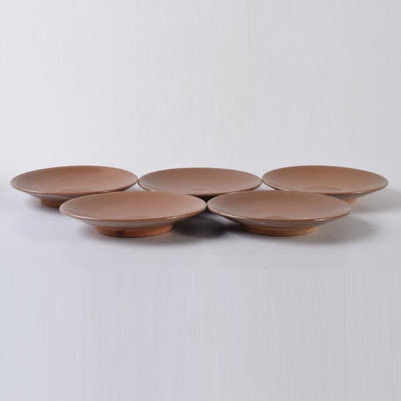 和食器 三浦竹軒作 一力皿 五客 共布共箱 C 7986