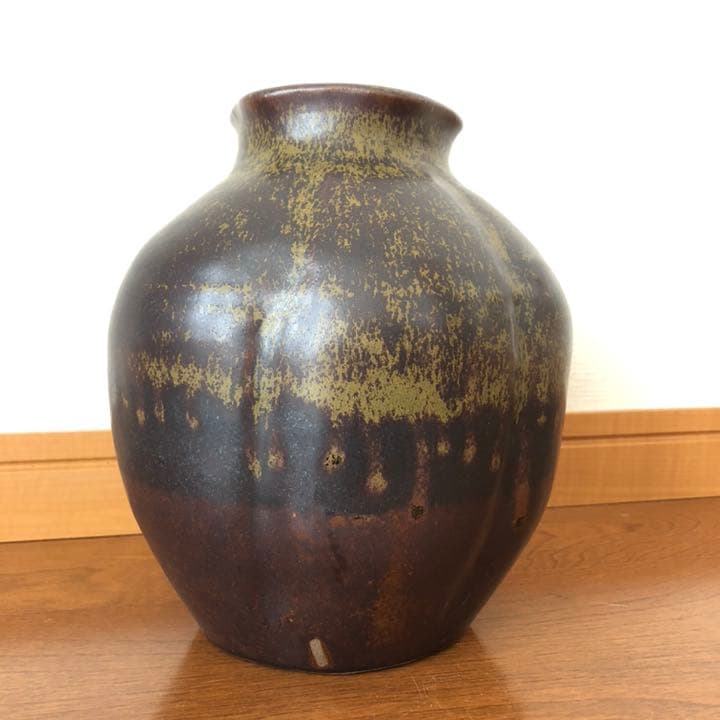 古丹波丹波古丹羽丹羽焼丹波立杭焼 流釉花瓶壷