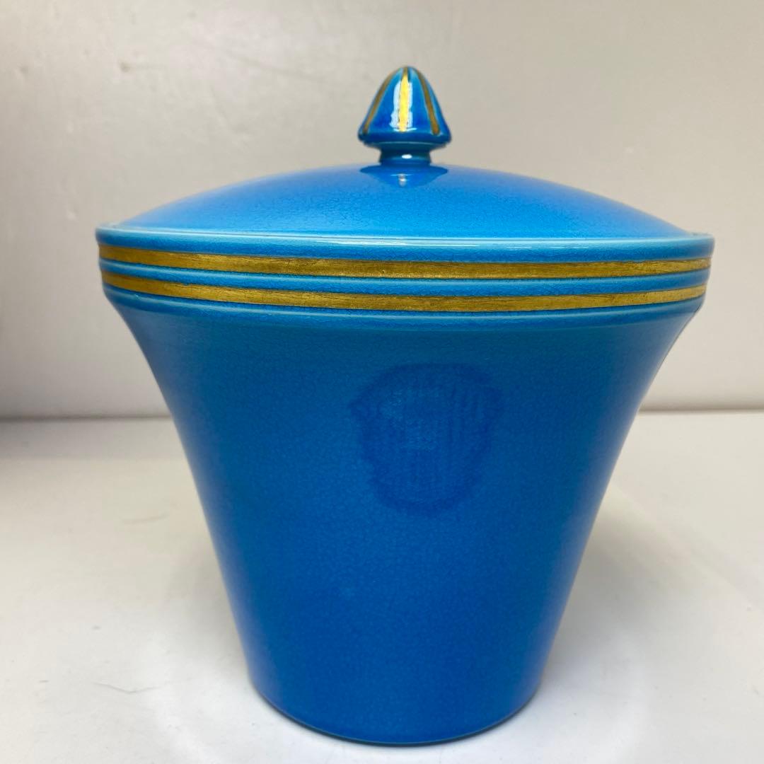 御室窯 浅黄交趾末広水指 共箱 東さ7-1115☆2F