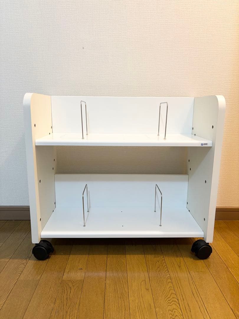レア商品サンワサプライ 高耐荷重ファイルワゴン組立式ホワイト