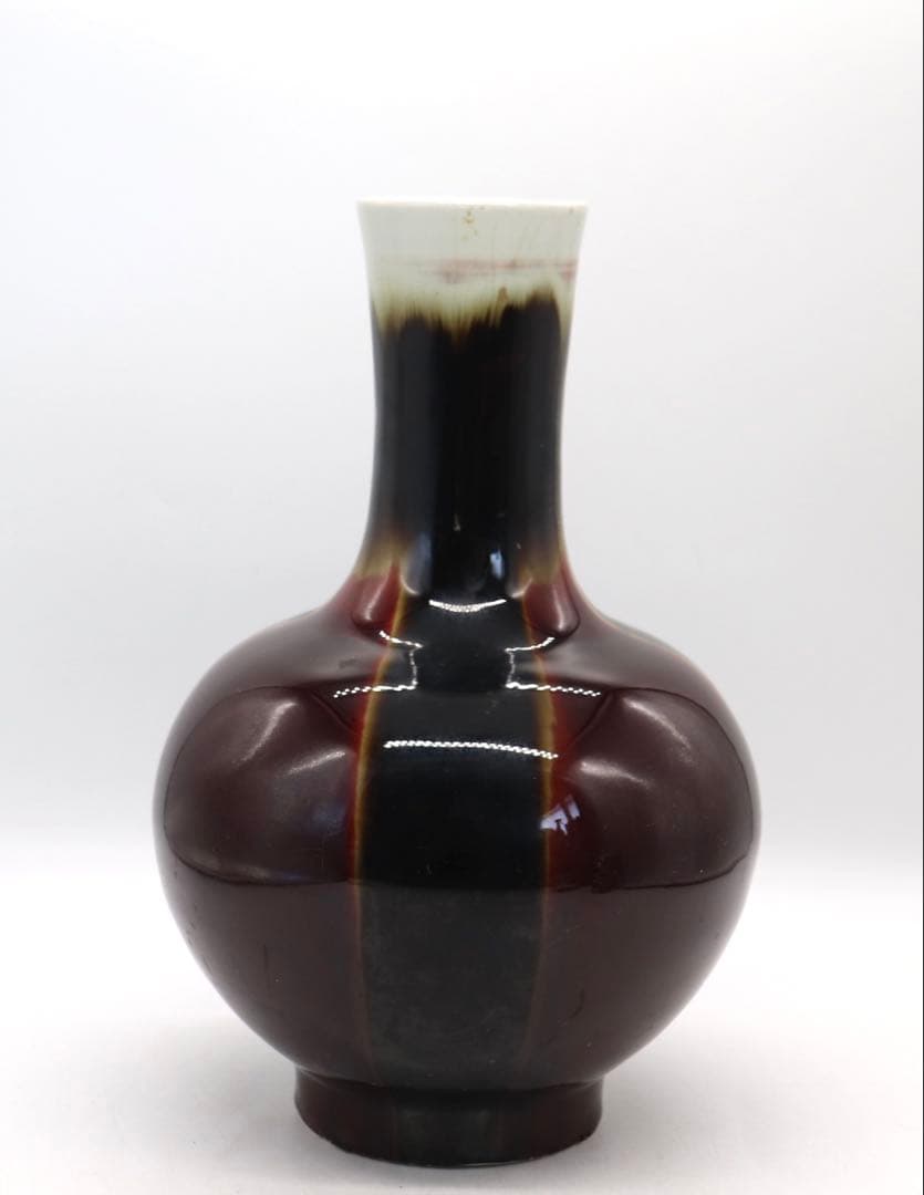 中国 1960〜1970年代景徳鎮製 窯変紅釉瓶 送料込み250605の通販はau