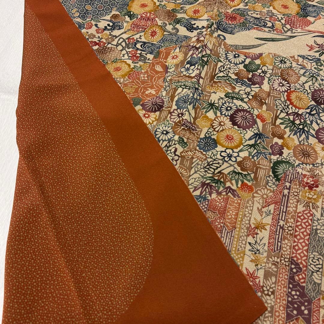 袷】西岡都巳二 紅型 訪問着12084