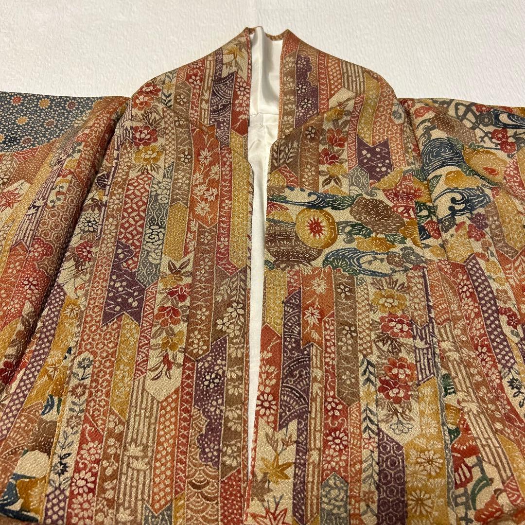 袷】西岡都巳二 紅型 訪問着12084