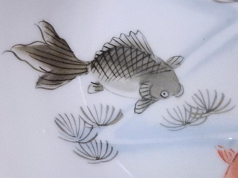 古伊万里 色絵 金魚に藻の図 盃洗 TX0DACG-AS-fbrx