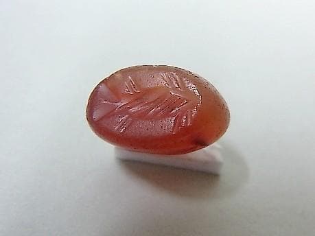 ☆B1202☆古代石 (257) イラン出 印章石 カーネリアン 瑪瑙 スタンプ