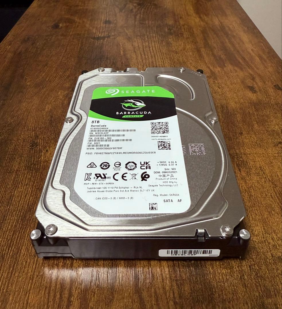 ⭐️即購入歓迎 Seagate BarraCuda 8TB HDD 動作良好 ⭐️即購入歓迎