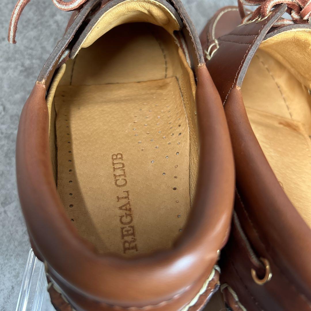 ほぼ新品【リーガル ワースコレクション】デッキシューズ/3eye/革靴/JE38