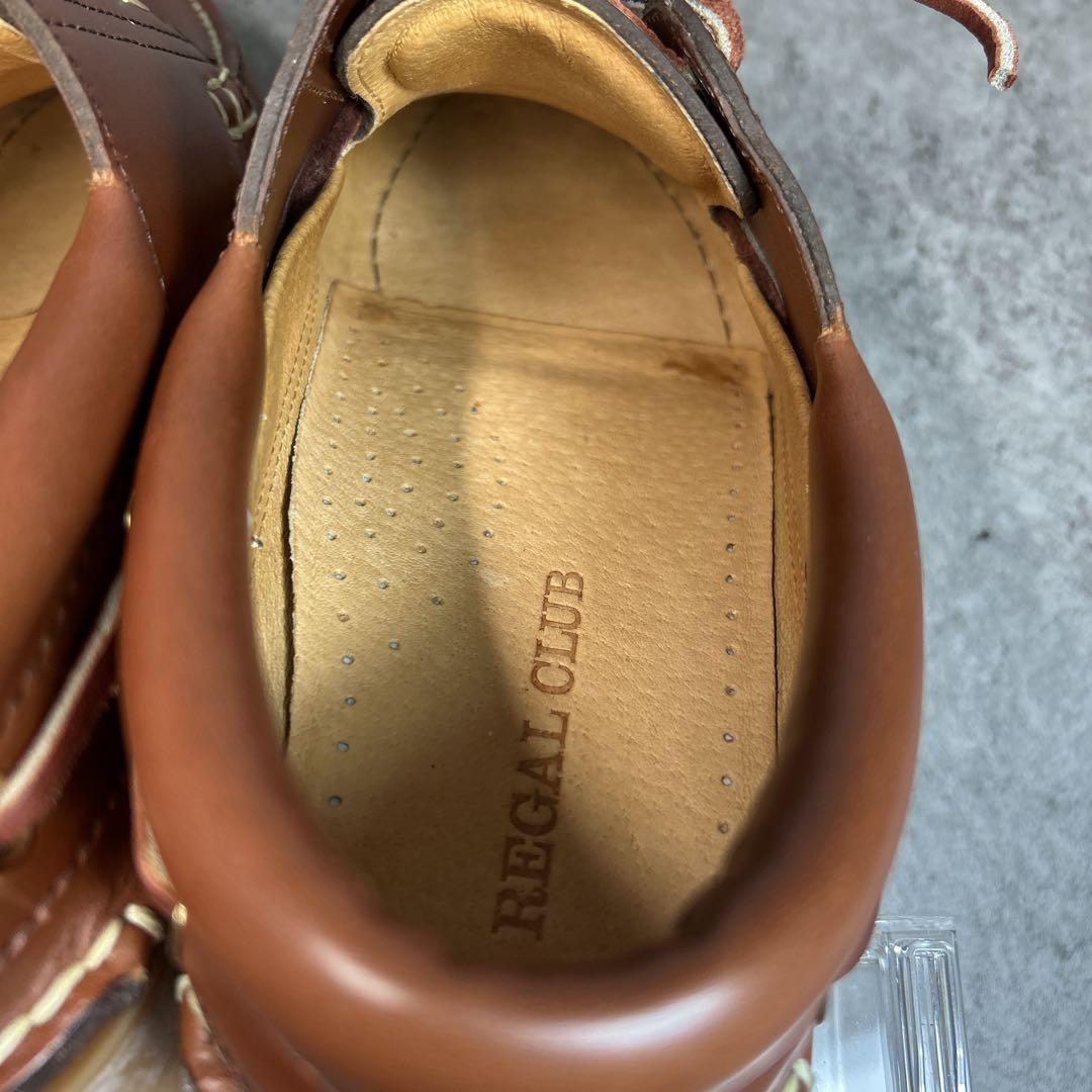 ほぼ新品【リーガル ワースコレクション】デッキシューズ/3eye/革靴/JE38