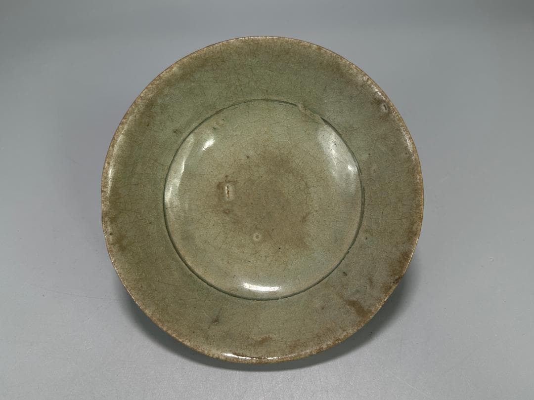 中国美術 元～明時代 青磁 蓮花文茶碗 鉢 時代物 唐物 14～15世紀