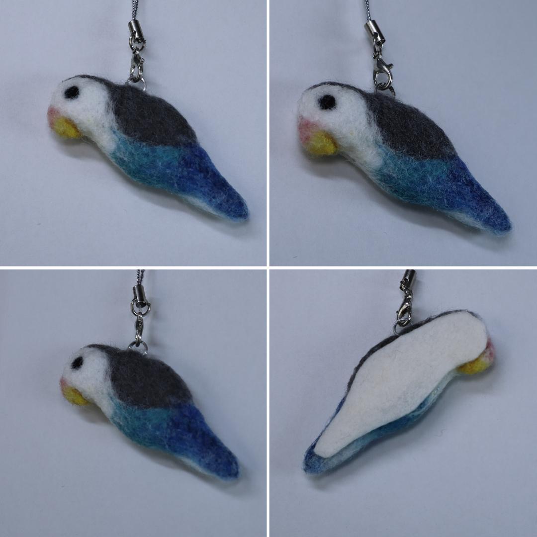 羊毛フェルト Yu様 ジャックラッセル&インコ ハンドメイド オーダー