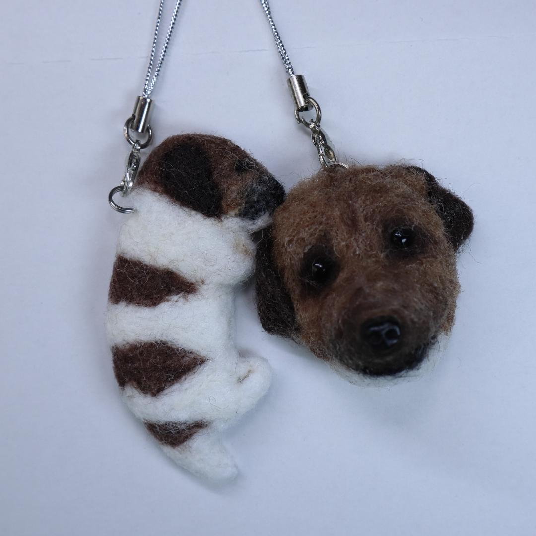 羊毛フェルト Yu様 ジャックラッセル&インコ ハンドメイド オーダー