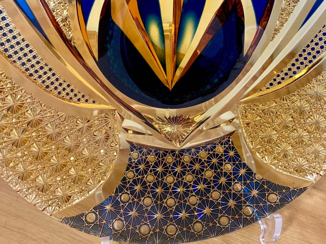 d*7様 江戸切子 伝統工芸士 但野英芳作 「兜」 飾り