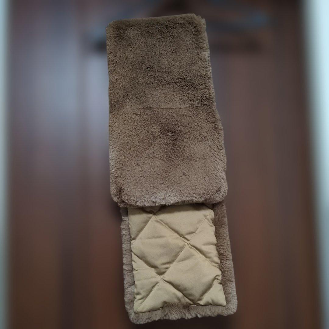 ロペ タイオン リモンタ フェイクファー ダウン マフラー キャメル