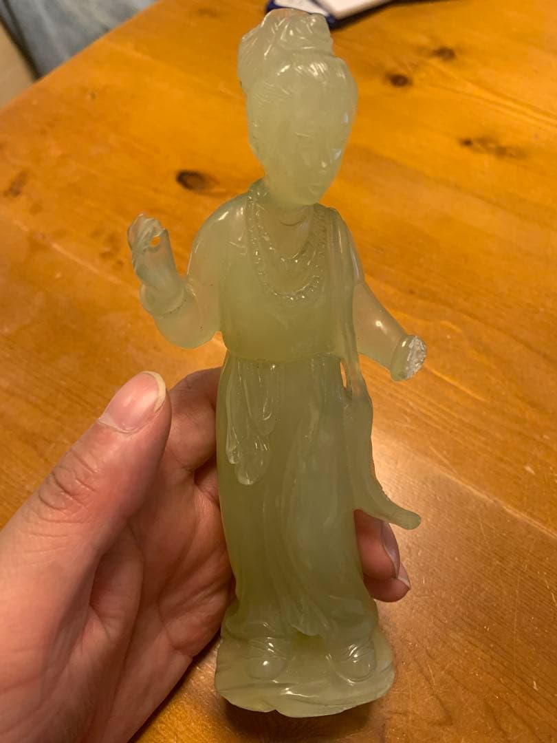 中国美術 翡翠 女性像 貴重 オブジェ ヴィンテージ