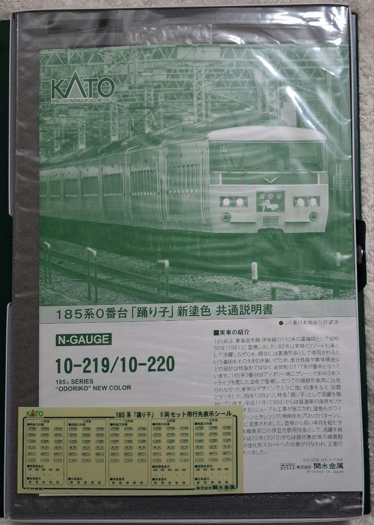KATO　10-219.220.225　185系　0番台　「踊り子」　新塗色