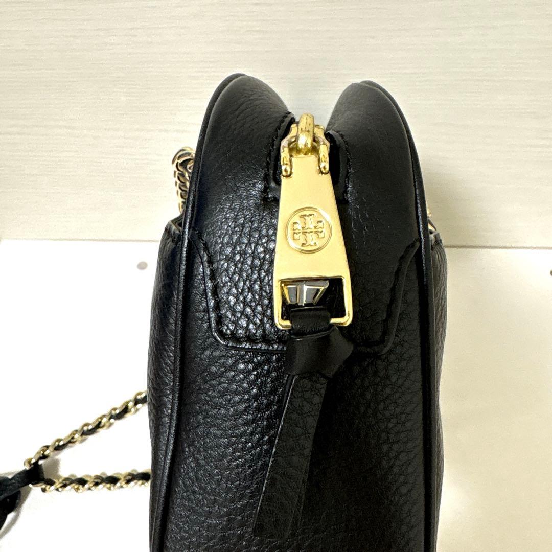 TORY BURCH レザー 2WAY ショルダーバッグ 黒 フリンジ