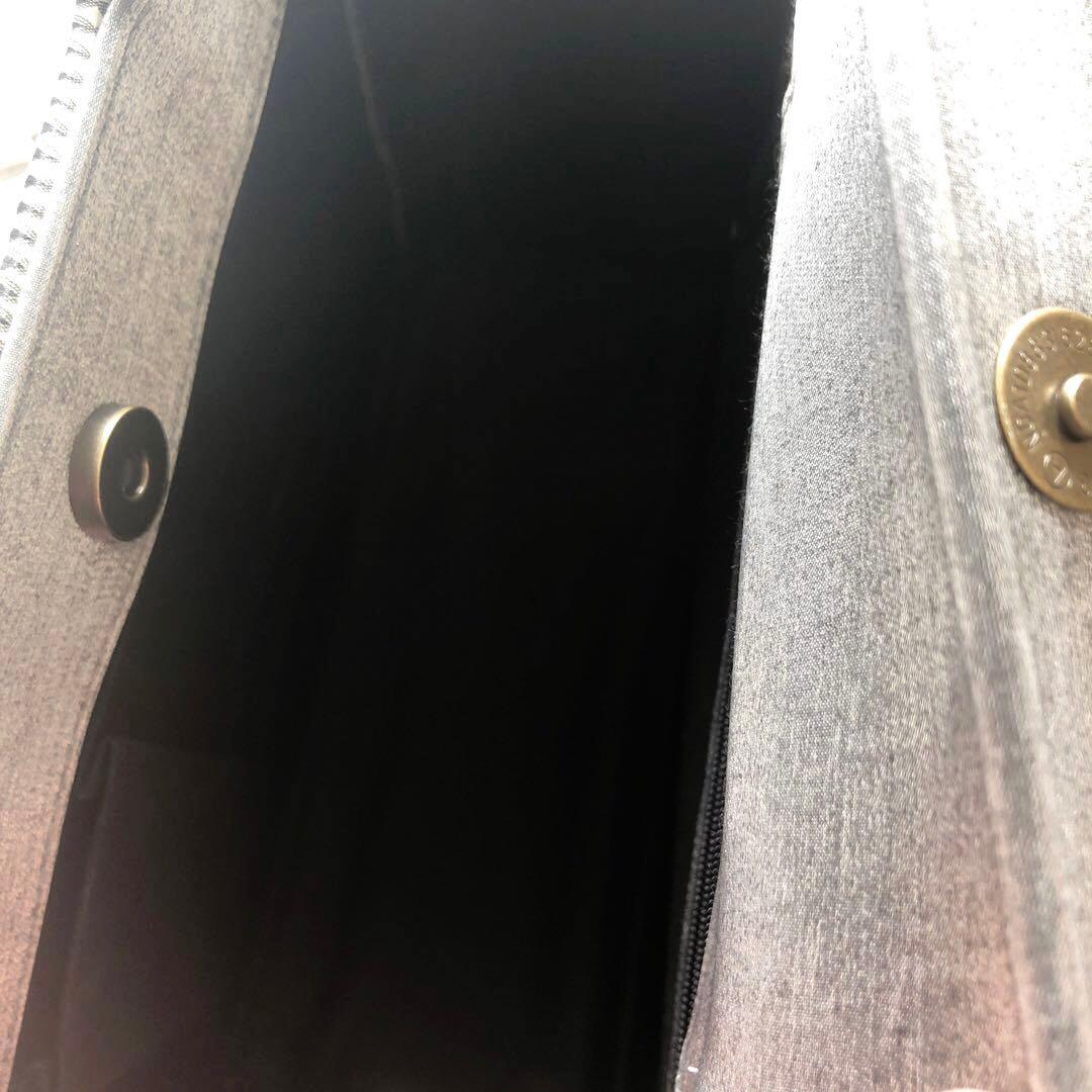 【モダンシック和装用バッグ ‼️】花柄 チェック グレー系