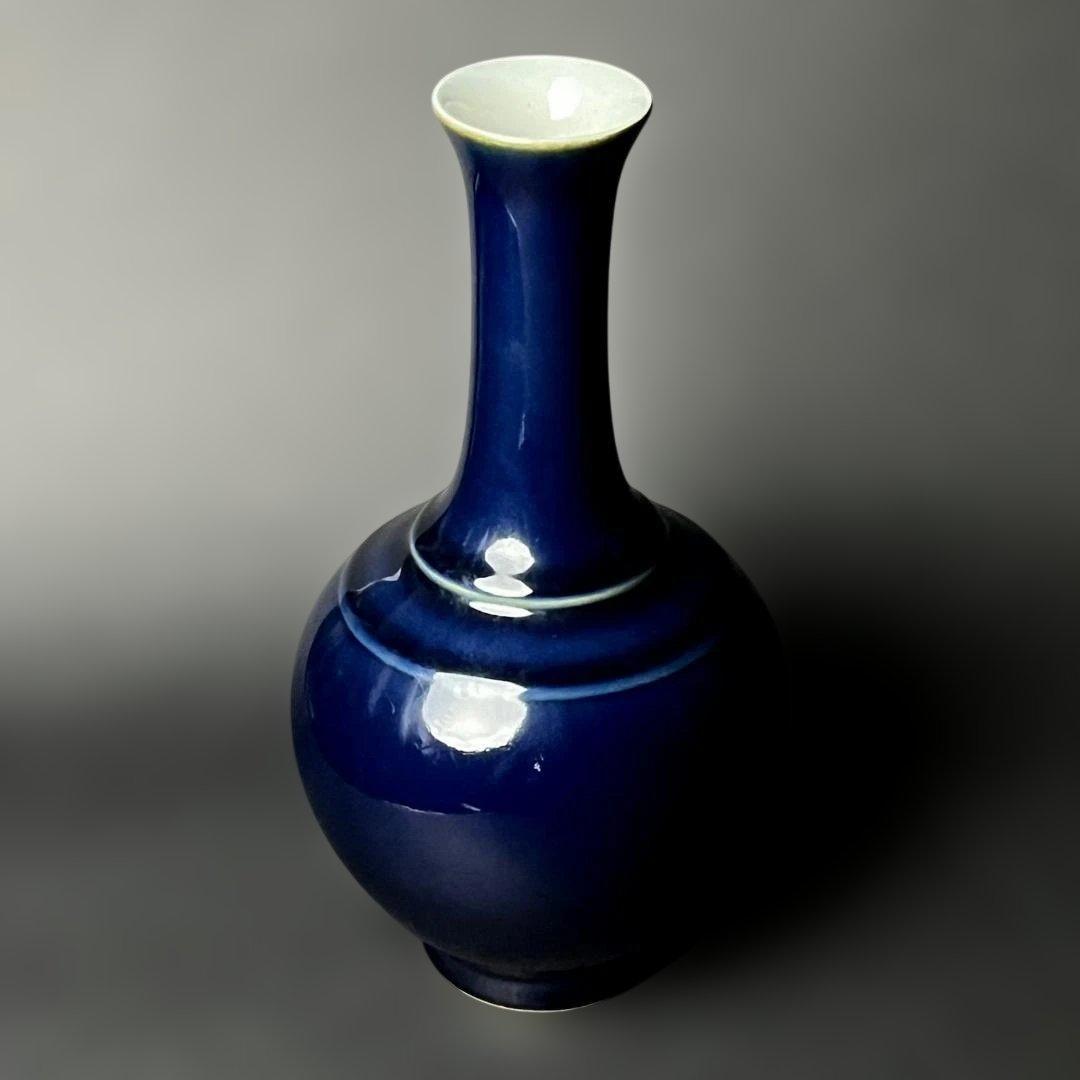 唐物 天藍釉碗 瑠璃釉 大清康煕年製 款 古玩 中国美術 天