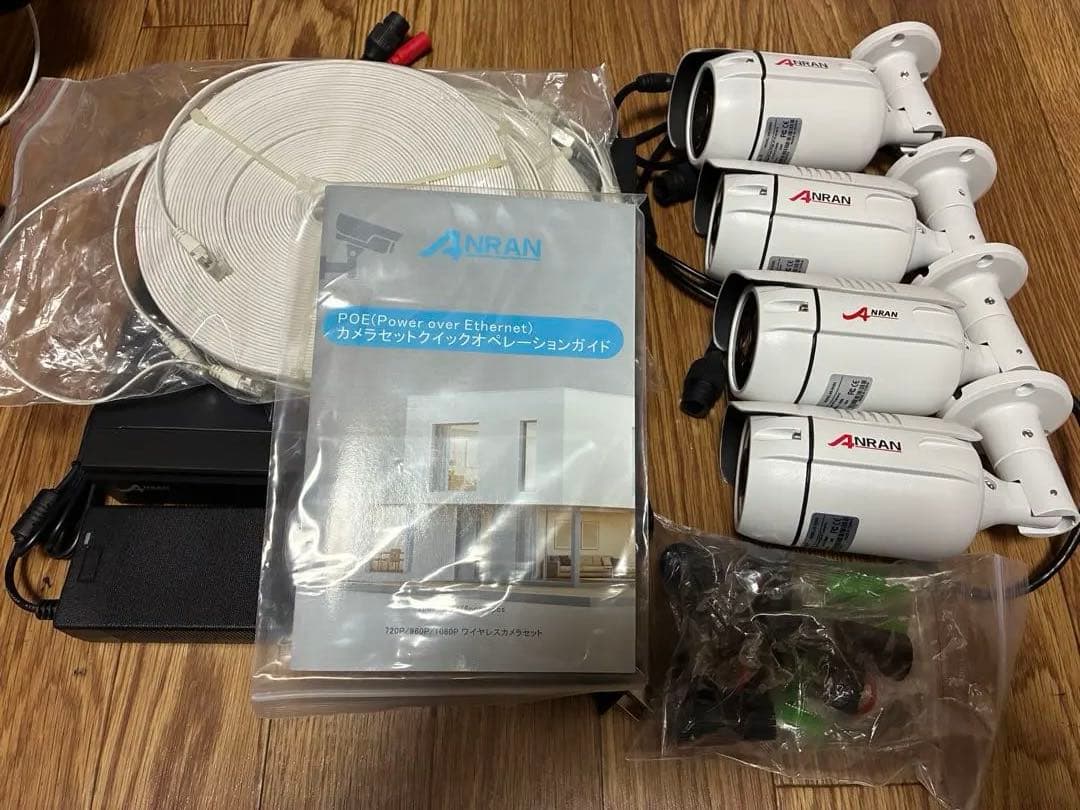 ANRAN POE型　防犯カメラ 4台セット ANRAN POE型 防犯カメラ 4台セット ANRAN POE給電 防犯カメラのカメラ4