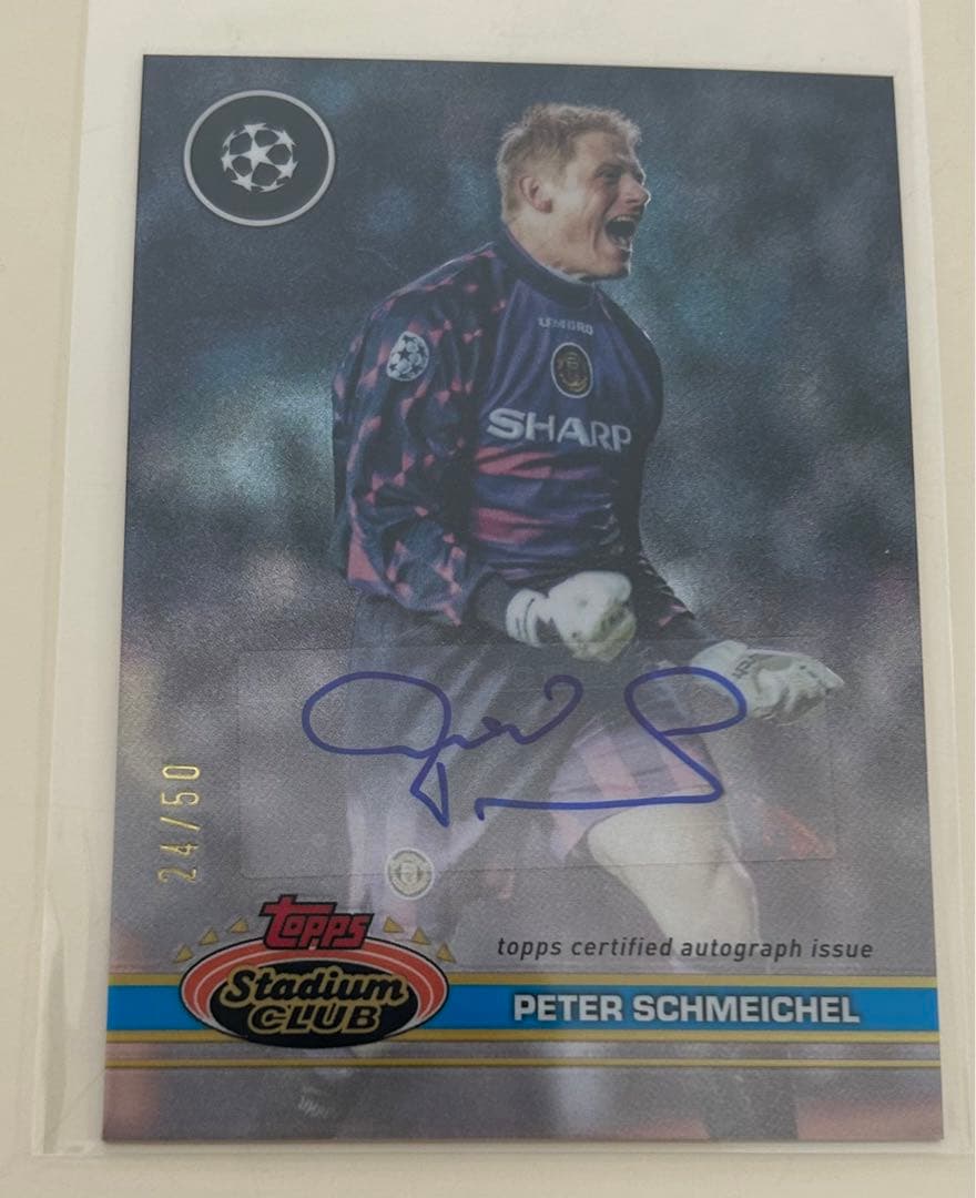 Topps プレミアリーグ ピーター・シュマイケル 直筆サインカード