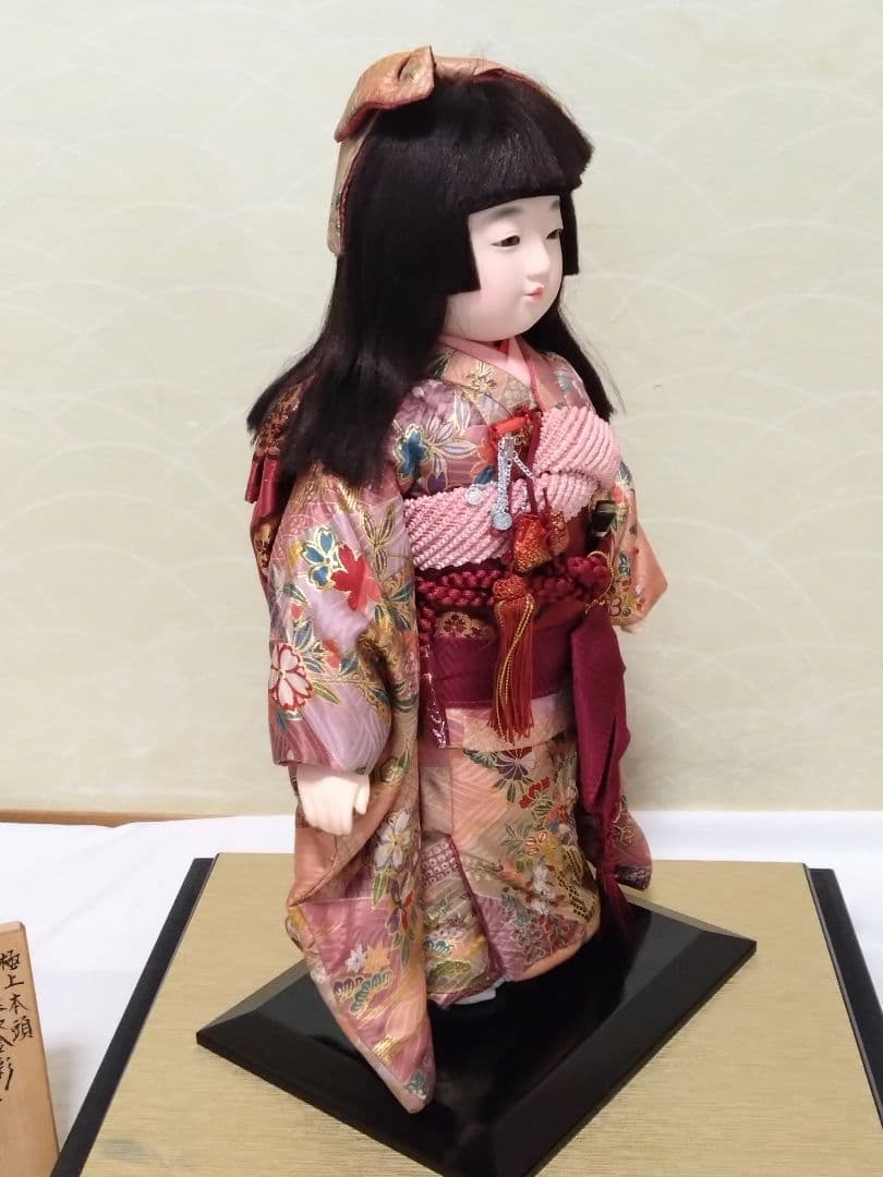 市松人形　東玉作　高さ42cm　日本人形　雛人形　和服　女の子のお人形