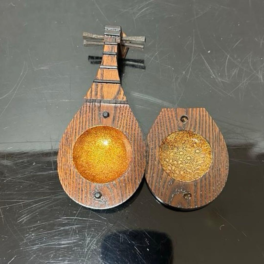 秋草蒔絵琵琶香合 茶道具懐石茶箱鵬雲斎坐忘斎淡々斎即中斎