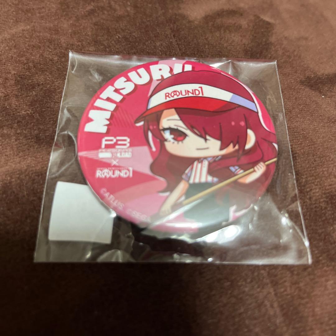 ペルソナ3 PR3R ラウンドワン ラウワン グリッター缶バッジ 桐条美鶴