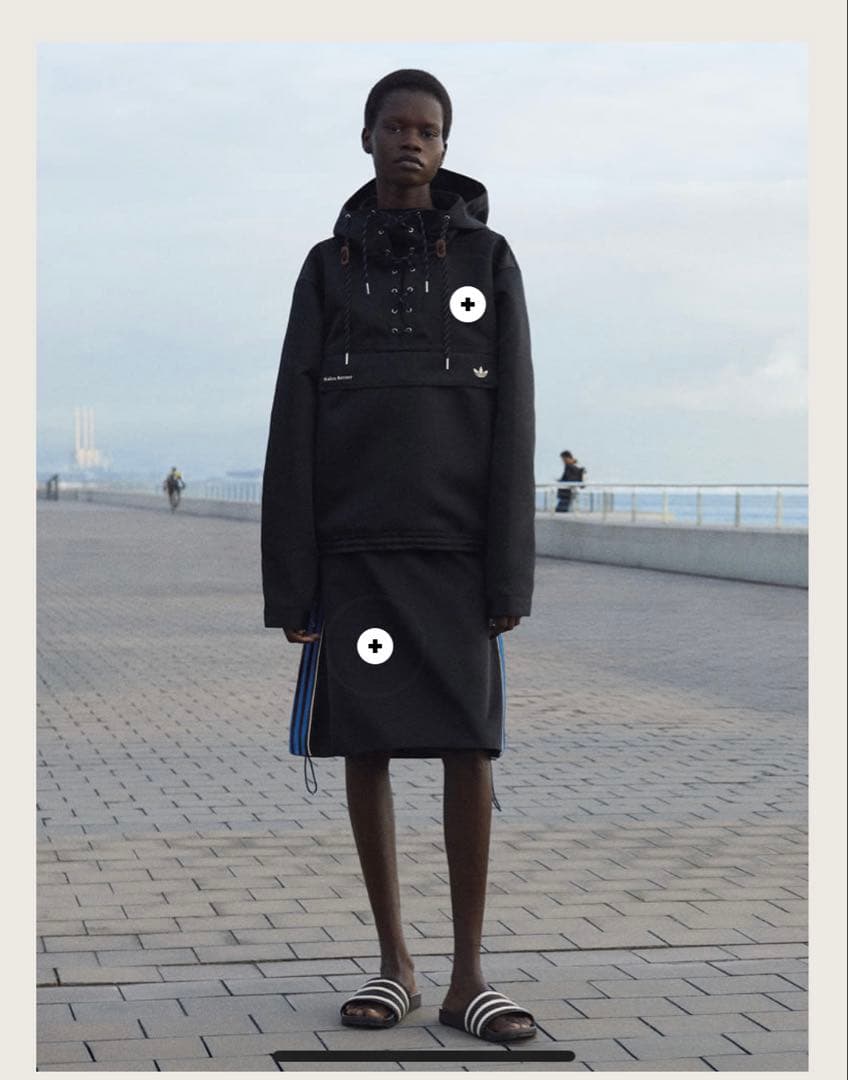 定価38500円新品adidas ウェールズ・ボナー サテン スカート ブラック