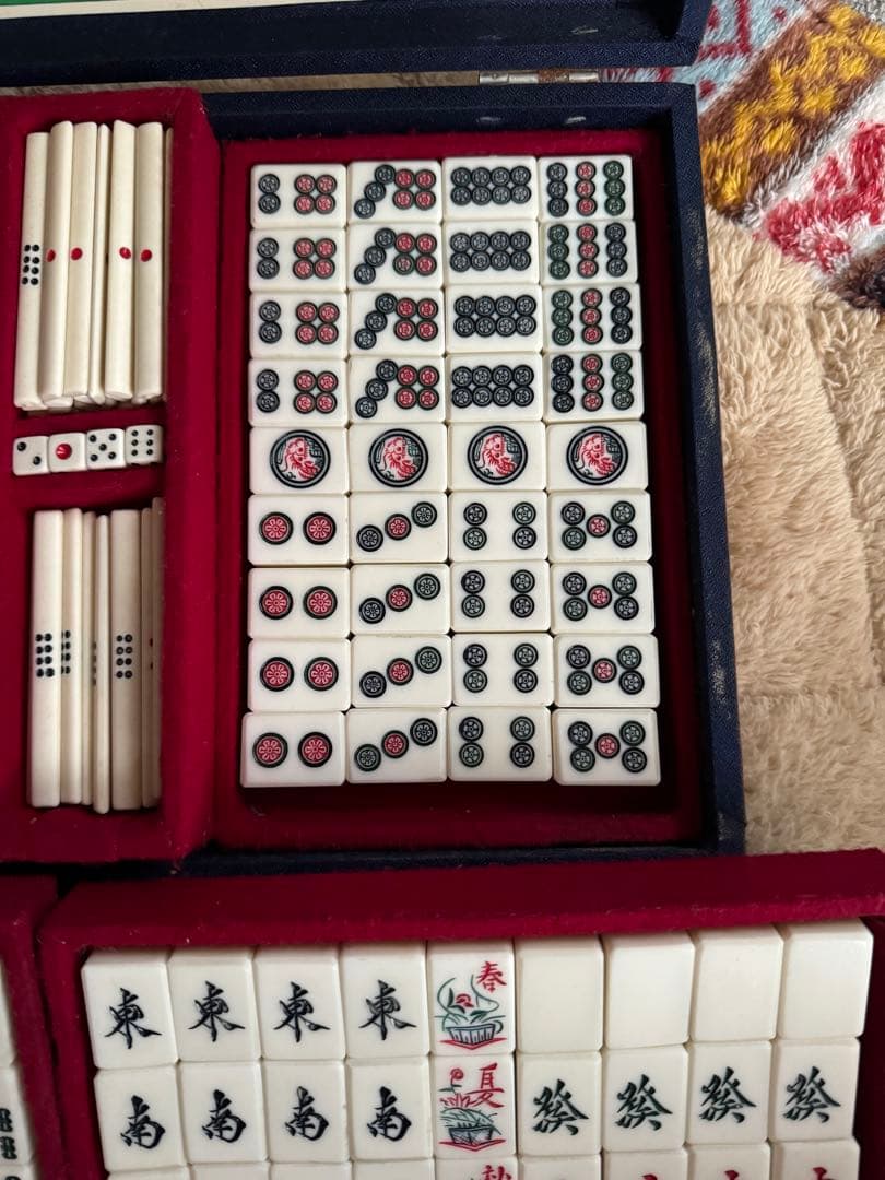 高級麻雀牌 一式　背竹牌