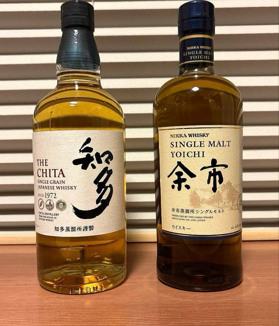 サントリー知多& ニッカ余市 700mlウイスキー セット化粧箱付き - メルカリ