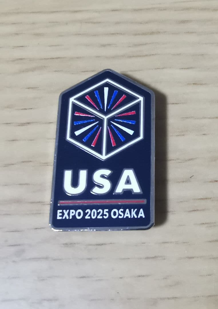 非売品アメリカピンバッジマグネット式 非売品 大阪関西万博 アメリカ