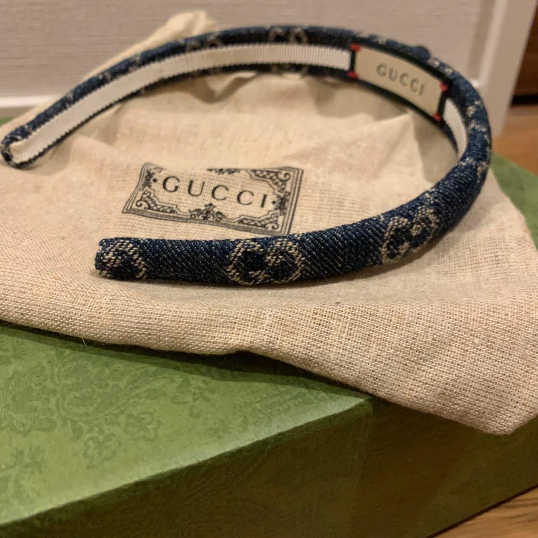 GUCCI デニムカチューシャ　1回着用　未使用に近い