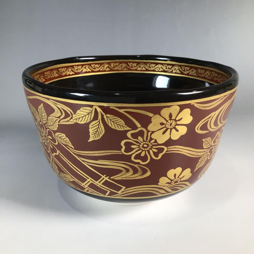 アンティーク ヴェネチアンガラス アンバー＆白＆鼈甲色＆金粉 工房物