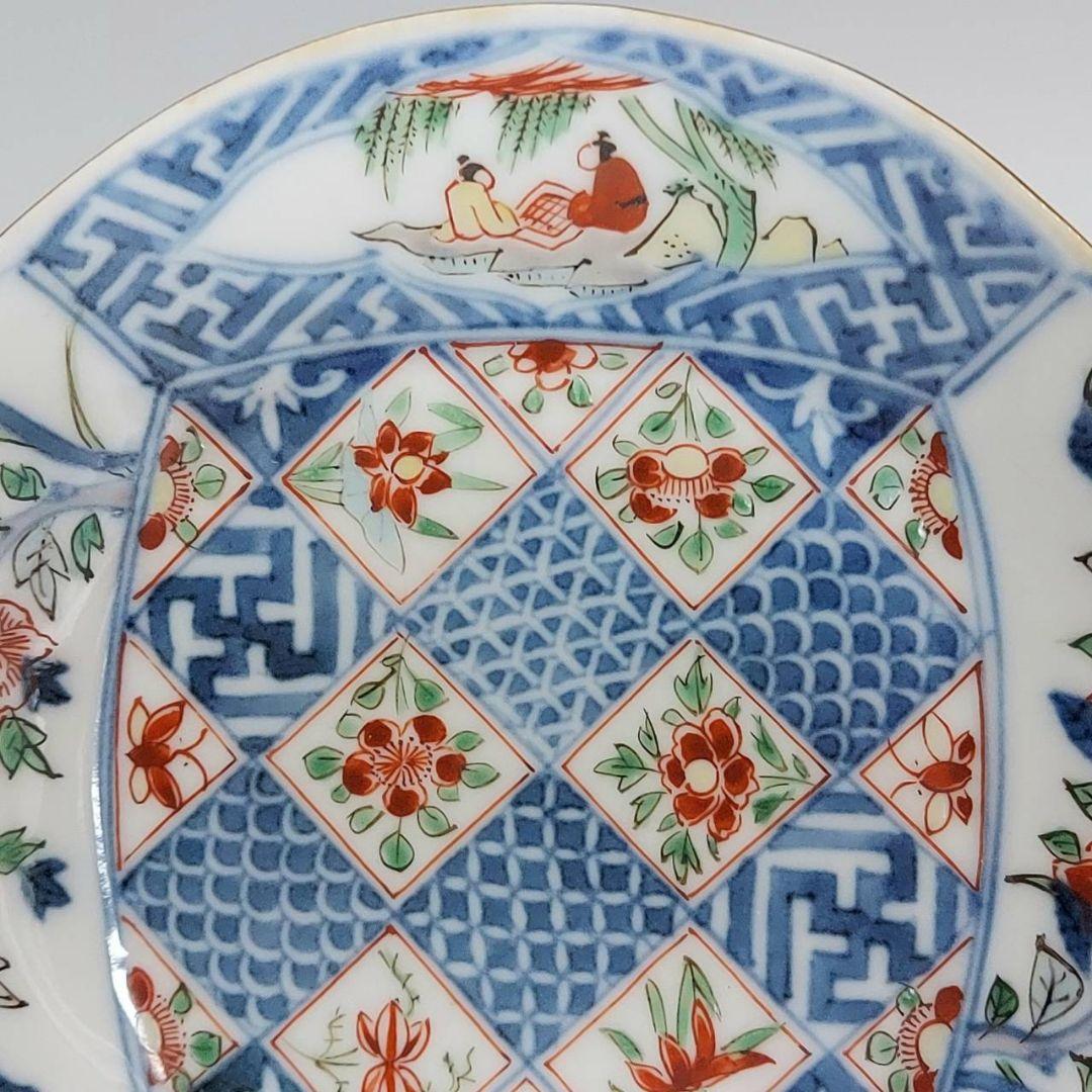 24-1223 古伊万里 柿右衛門手更紗紋様 4.5寸皿 江戸中期 - メルカリ