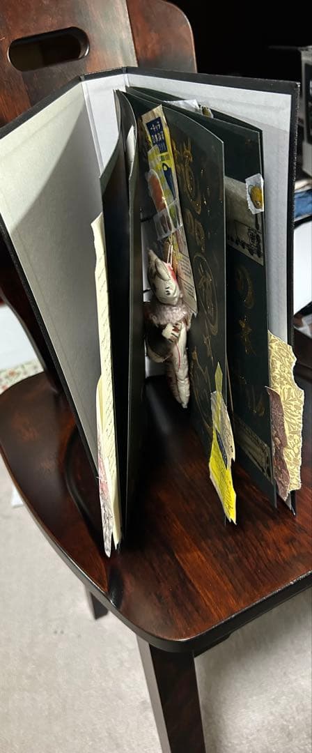 艶猫旅｜黒×金 作品ジャンクジャーナル5枚セット猫足跡merci紙もの