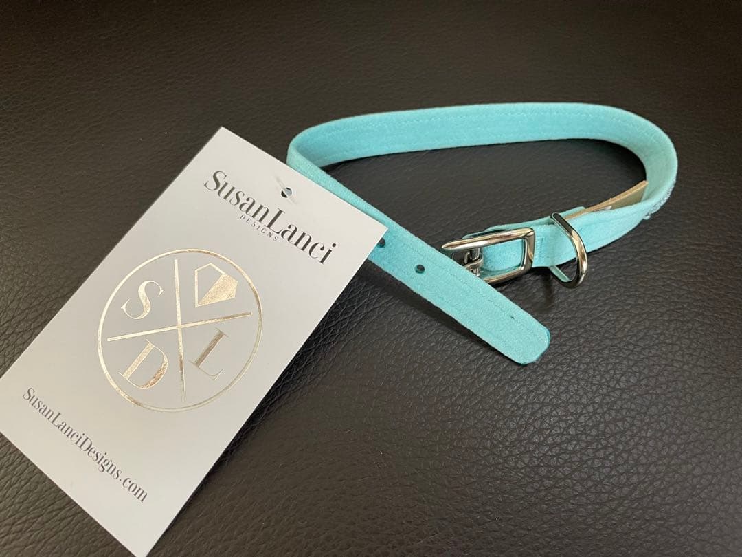 SUSANLANCI スワロフスキー首輪スーザンランシーティファニーブルー