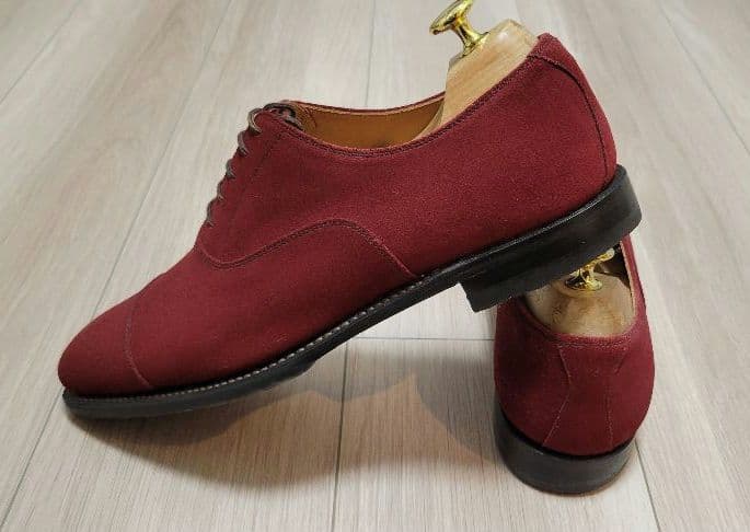 SCOTCH GRAIN スコッチグレイン スウェードストレートチップ レッド