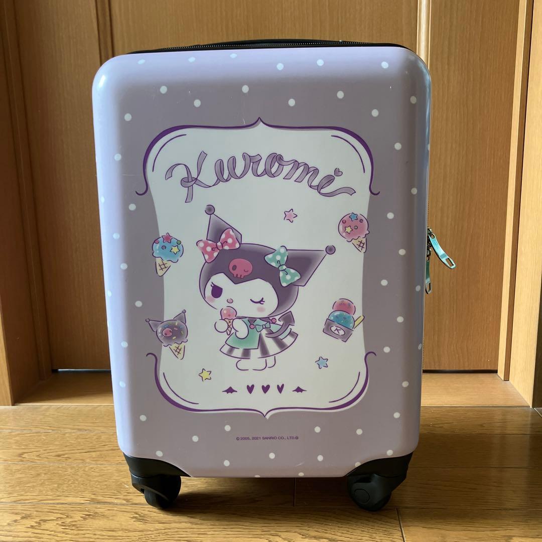 クロミ Kuromi スーツケース 小型 紫色 サンリオ 旅行 イラスト