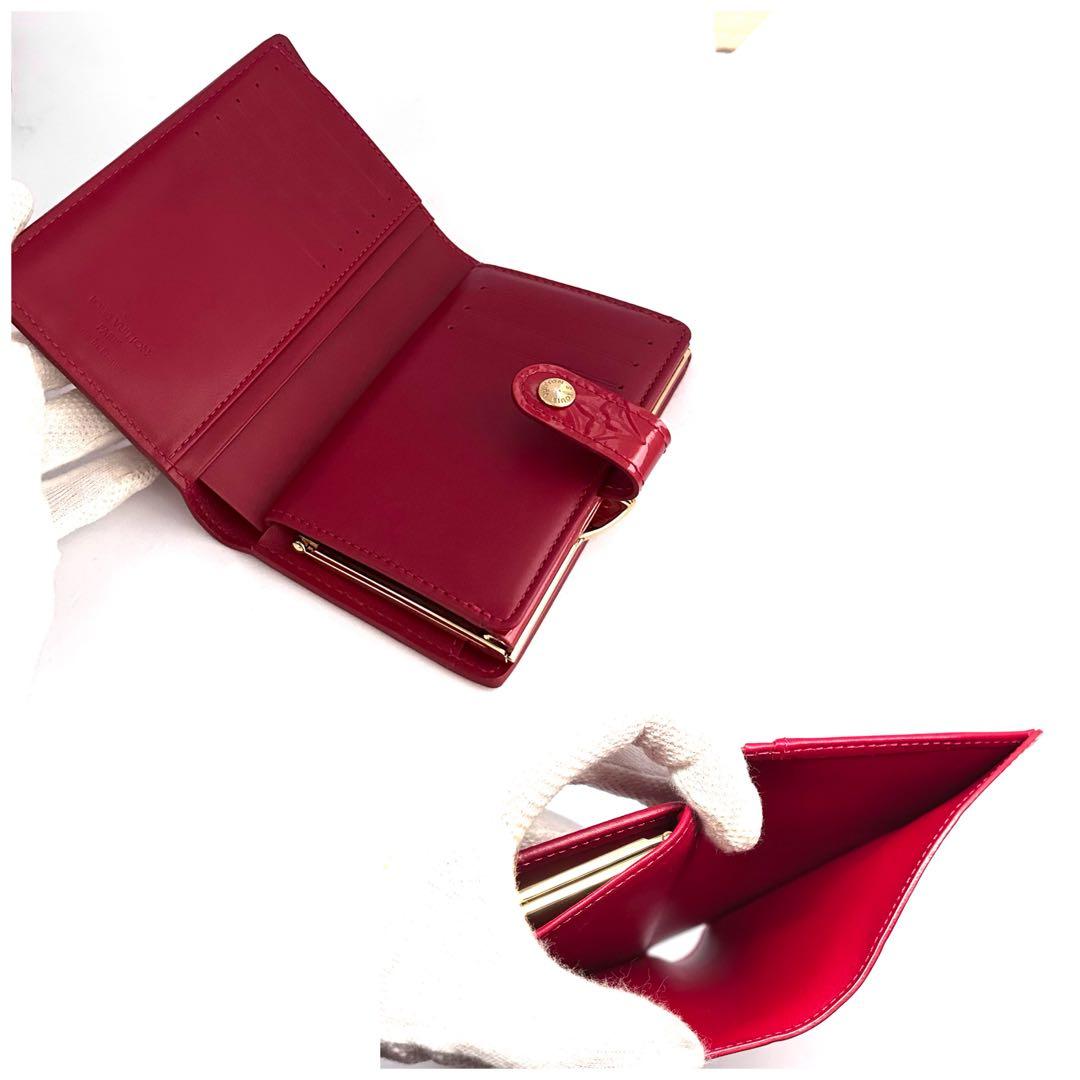 お時間限定値下‼️新品未使用品‼️人気高い‼️ VUITTON ヴェルニ　赤　ガマ口