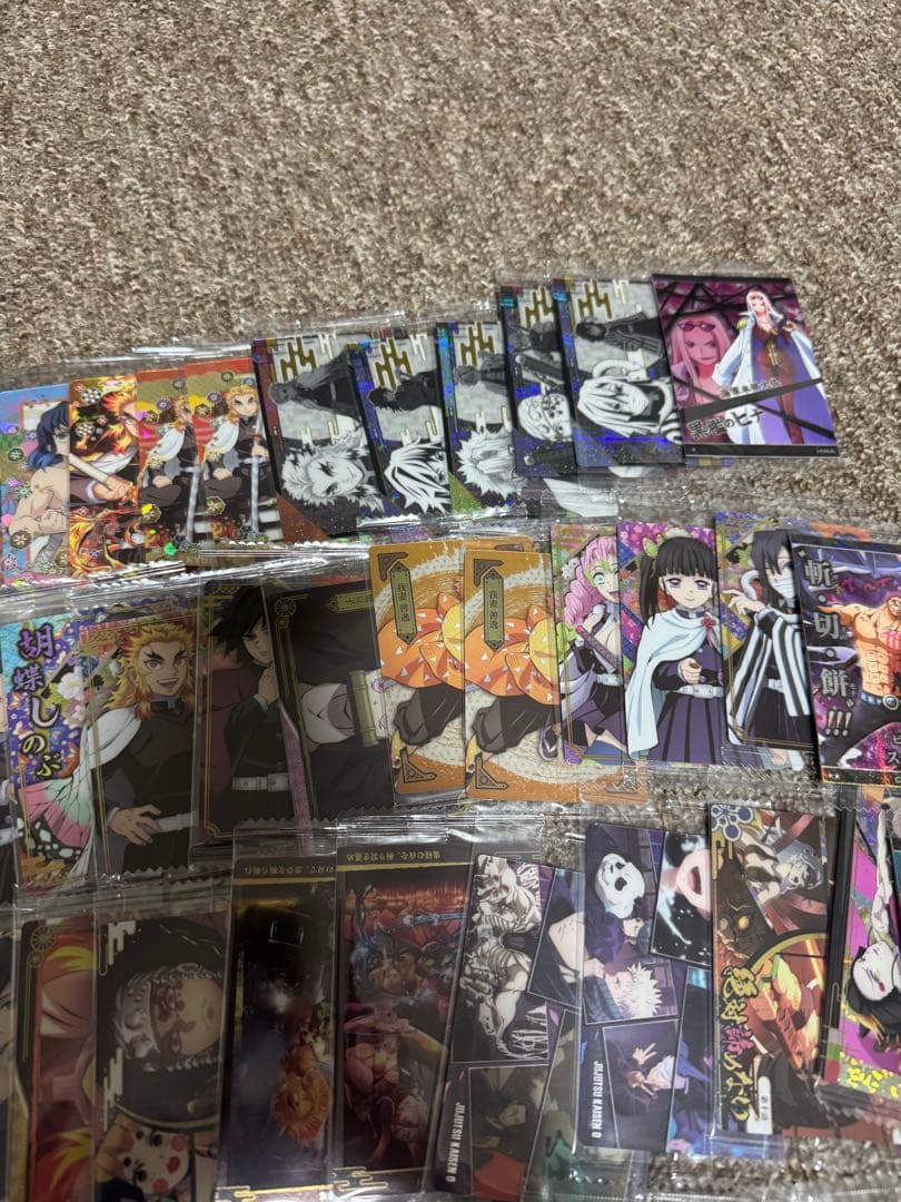 280枚以上】ウエハースカードまとめワンピース、呪術、鬼滅