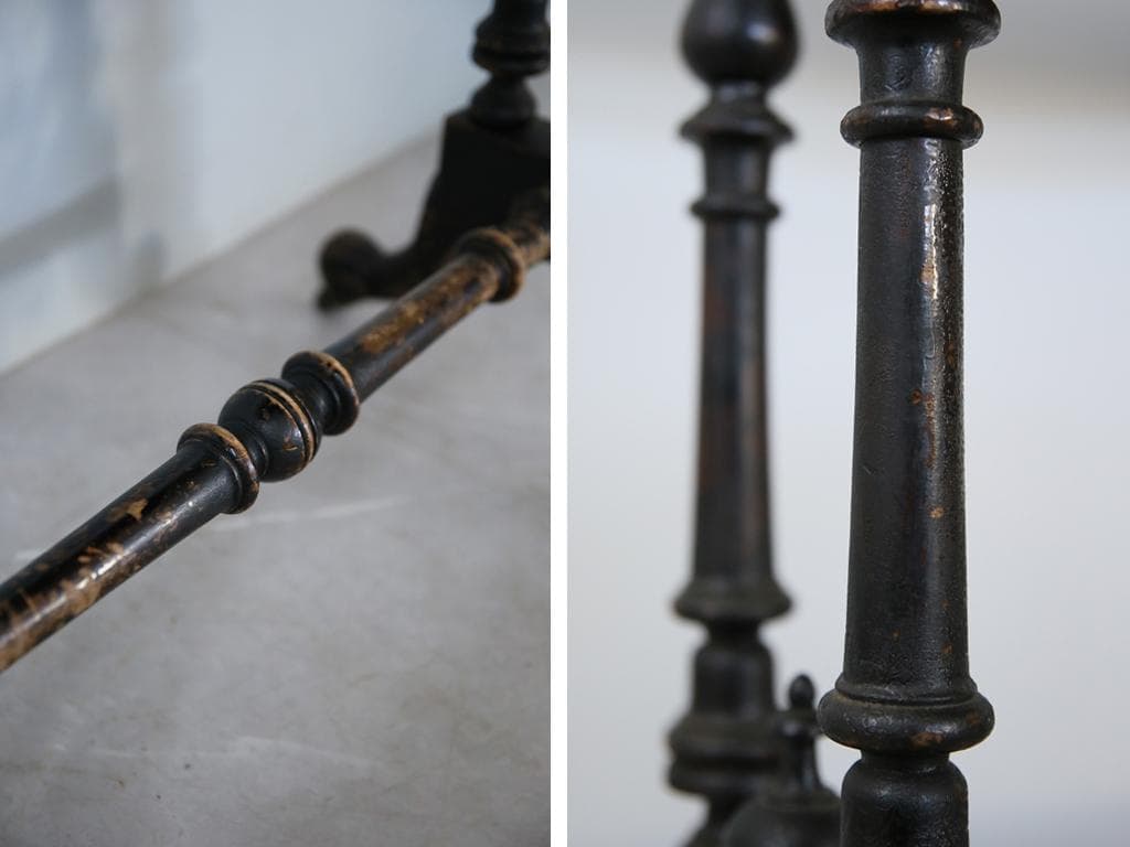 英国アンティーク木製テーブル/ダイニング机/作業台/飾り棚/デスク(92-35)