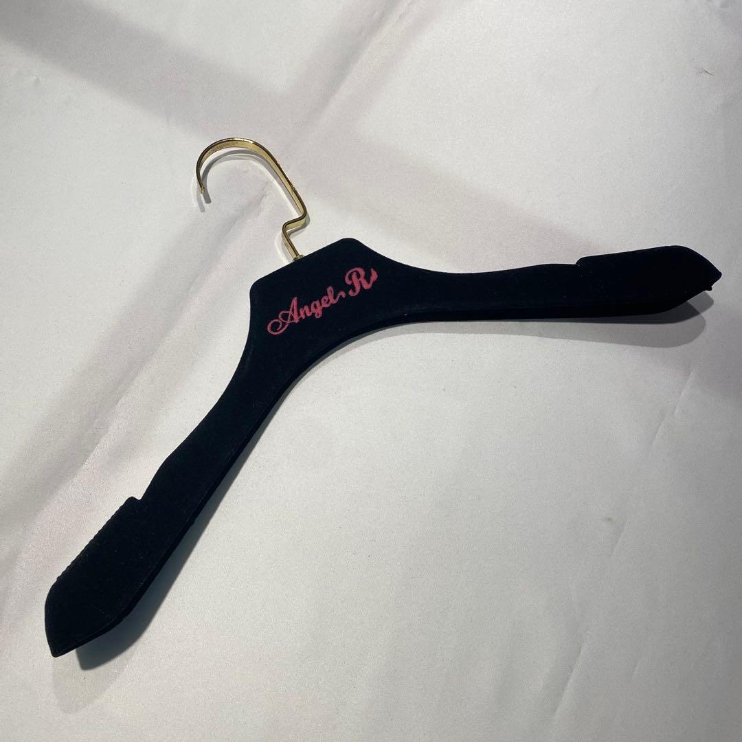 AngelR ベルベットハンガー ドレスハンガー 衣装掛け 20個セット 黒×金