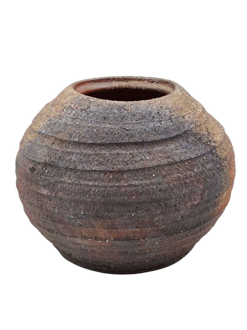 太田實】『信楽 大壷』在印 桐共箱 真作保証 花器 花瓶 壺