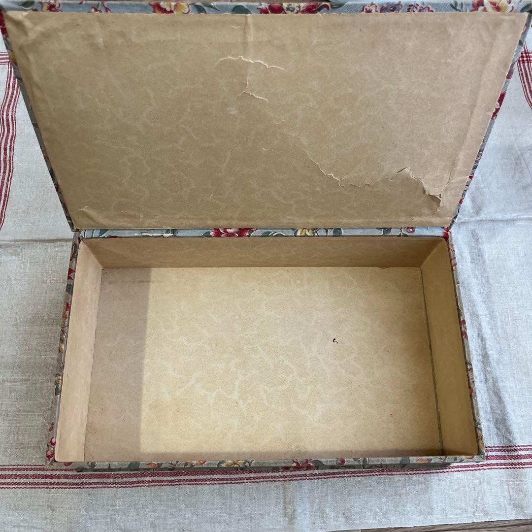 フランスアンティーク カルトナージュ 花柄 箱
