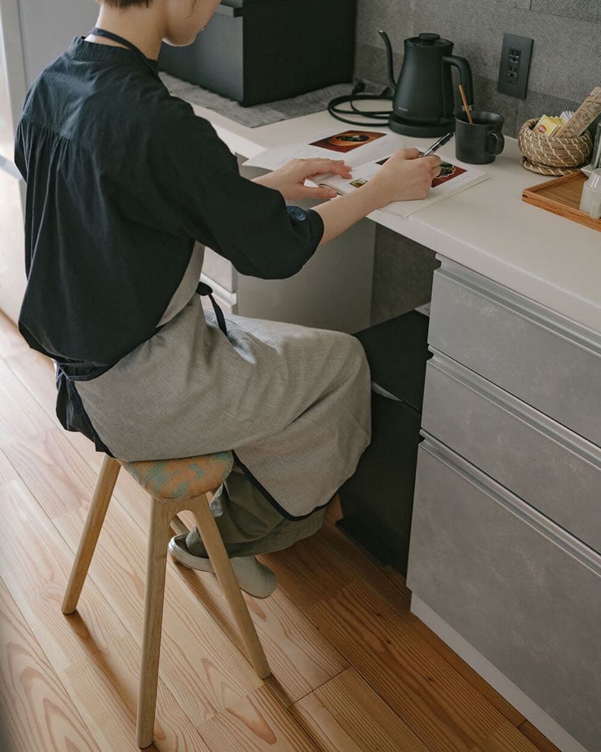 キッチンスツールNA H530＋ミナ ペルホネン タンバリン グレー - メルカリ